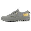 Ботинки Palladium Pampa Ox Surplus 74446-339 текстильные серо-зеленые - Ботинки Palladium Pampa Ox Surplus 74446-339 текстильные серо-зеленые