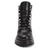 Ботинки женские Bullboxer 372505E6Lb Black Croco кожаные черные - Ботинки женские Bullboxer 372505E6Lb Black Croco кожаные черные