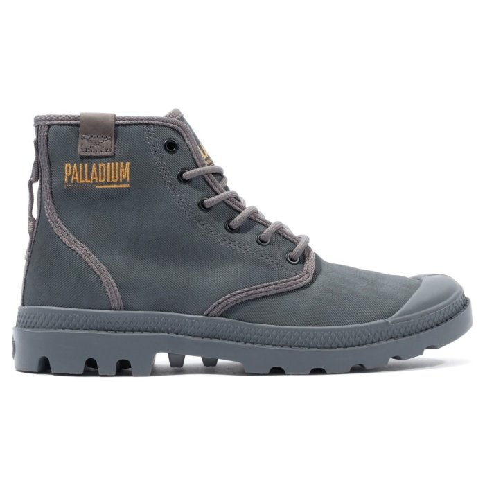 Ботинки Palladium Pampa Hi Coated 74375-068 высокие серые 