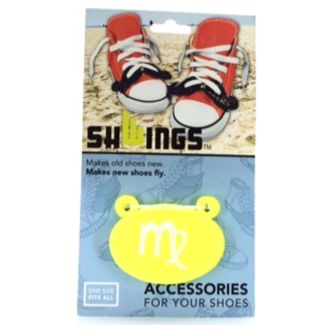 Аксессуары для кед крылья Zodiac sign Yellow 11608 желтые