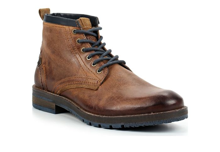 Кожаные мужские ботинки Wrangler Boogie Mid WM182041-69 коричневые 