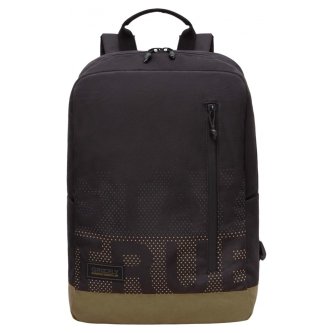 Рюкзак городской GRIZZLY с одним отделением RQL-313-3/2 черно-зеленый