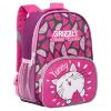 Школьный рюкзак GRIZZLY RK-076-1/2 для девочек с одним отделением и укрепленной спинкой розовый - фиолетовый - Школьный рюкзак GRIZZLY RK-076-1/2 для девочек с одним отделением и укрепленной спинкой розовый - фиолетовый