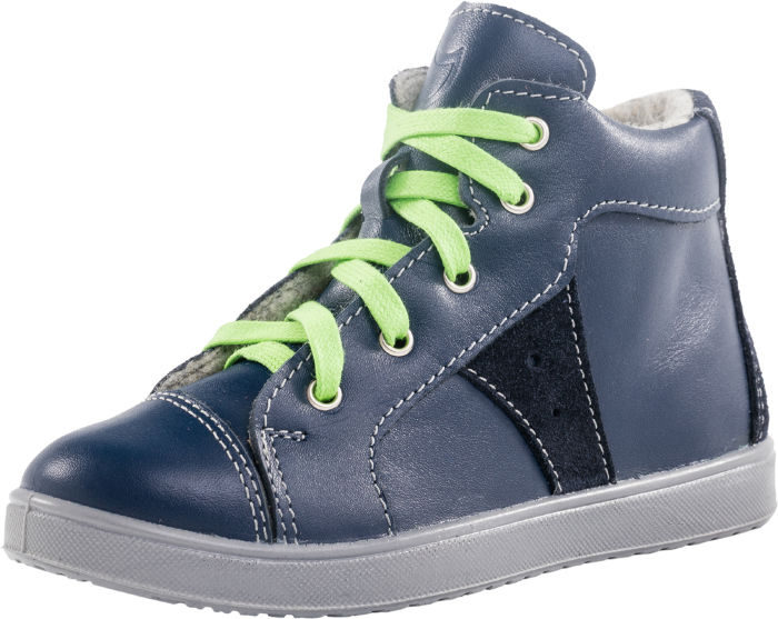 Детские кожаные ботинки Котофей 252115-32 для мальчиков синие 