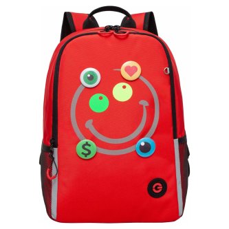 Рюкзак школьный GRIZZLY с двумя отделениями RB-351-8/4 красный