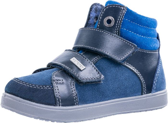 Детские кожаные ботинки Котофей 252117-32 для мальчиков синие 