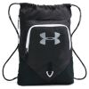 Сумка-мешок Under Armour Ozsee (25 л) на затяжках с карманом черная 1261954-001 - Сумка-мешок Under Armour Ozsee (25 л) на затяжках с карманом черная 1261954-001