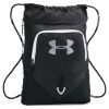 Сумка-мешок Under Armour Ozsee (25 л) на затяжках с карманом черная 1261954-001 - Сумка-мешок Under Armour Ozsee (25 л) на затяжках с карманом черная 1261954-001