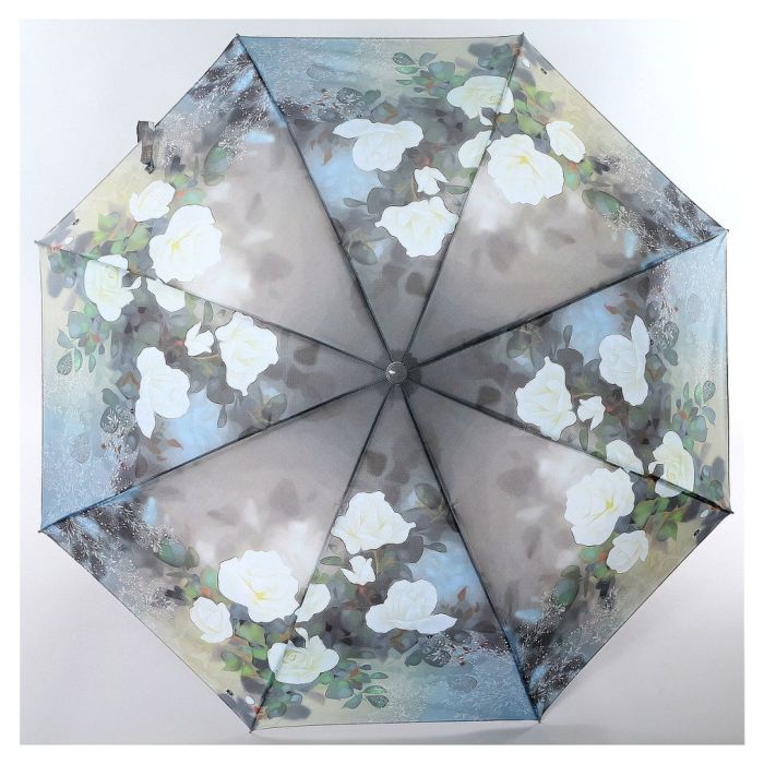 Зонт женский Magic Rain 9231-02 Белые Розы (полный автомат) купол-97см 