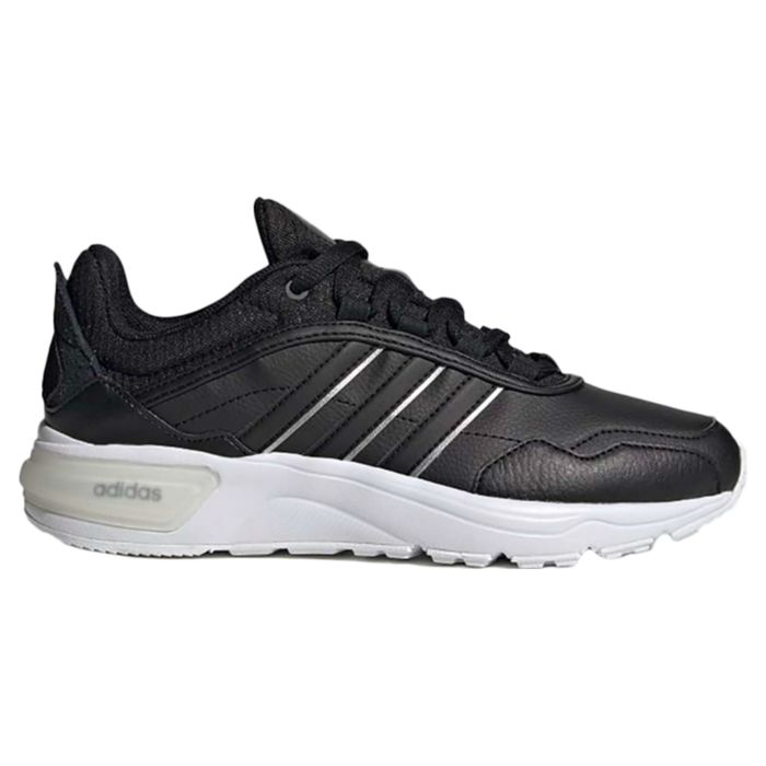 Кроссовки женские Adidas 90S Runner Cblack/Cblack/Silvmt FW9449 кожаные черные 
