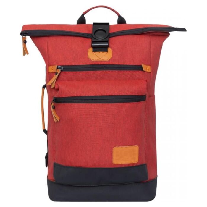 Рюкзак молодежный GRIZZLY мужской с клапаном и одним отделением RQ-912-1/5 красный 