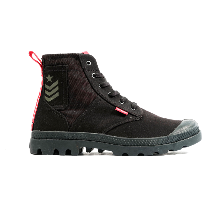 Ботинки Palladium Pampa Hi Army 78583-008 высокие черные 