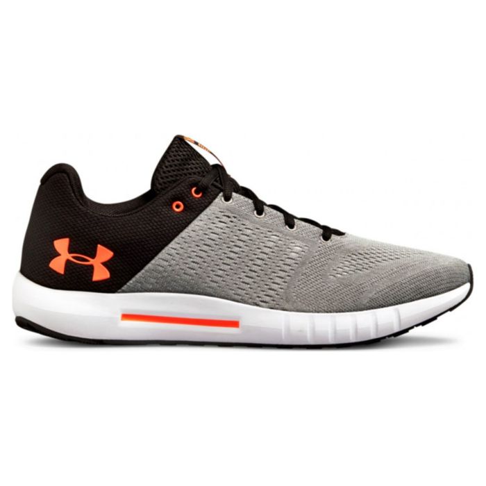 Кроссовки мужские Under Armour Icro G Pursuit Steel / Black / After Burn 3000011-111 низкие текстильные серые 