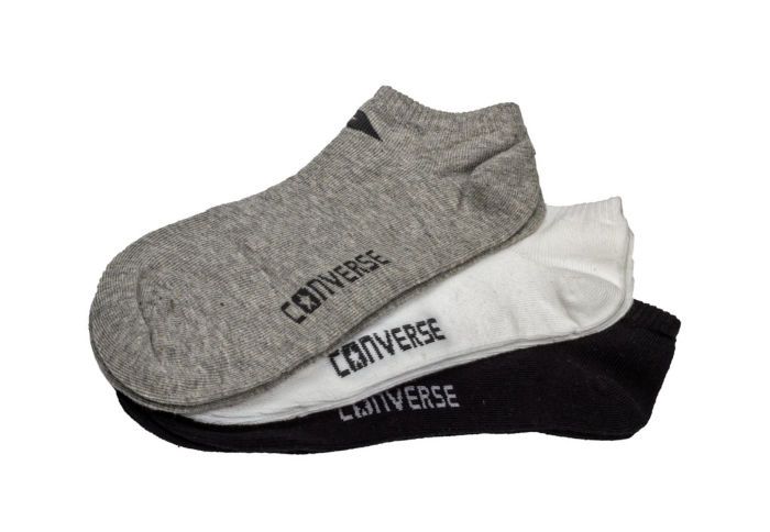 Носки Converse All star 3 пары размер 35-38 E220W-3009 белые/черные/серые 