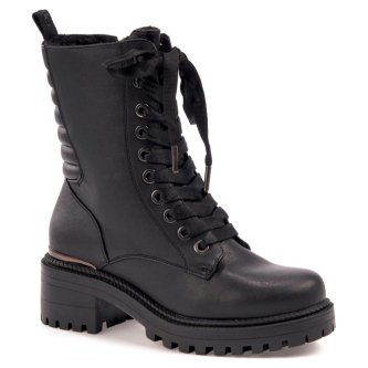 Ботинки женские Wrangler Ballantyne Moto Hi Fur S WL22624-062 зимние черные