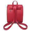Рюкзак кожаный OrsOro женский с одним отделением на молнии с клапаном DW-821/3 красный - Рюкзак кожаный OrsOro женский с одним отделением на молнии с клапаном DW-821/3 красный
