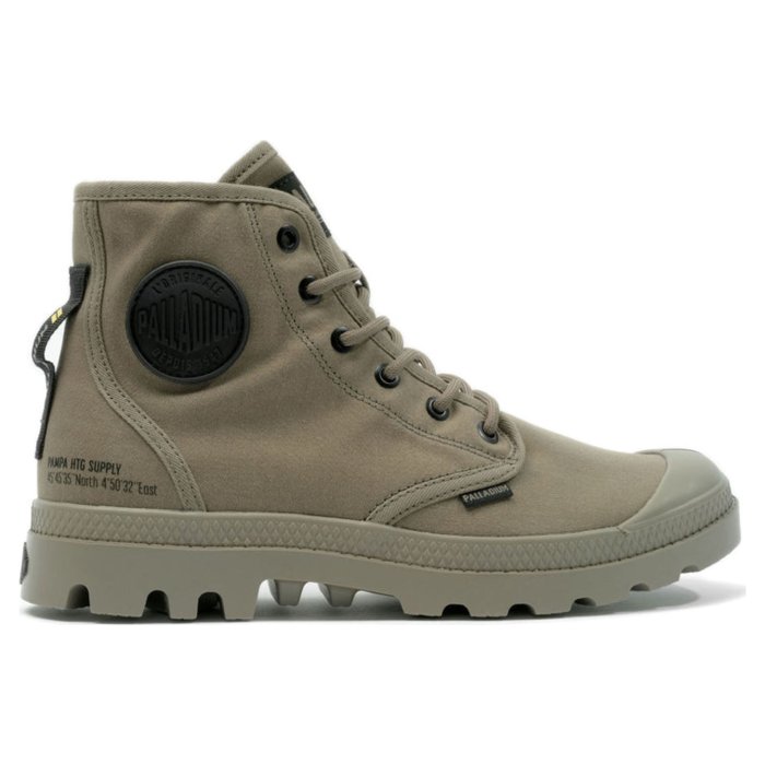 Ботинки Palladium Pampa Hi Htg Supply 77356-308 текстильные серо-зеленые 