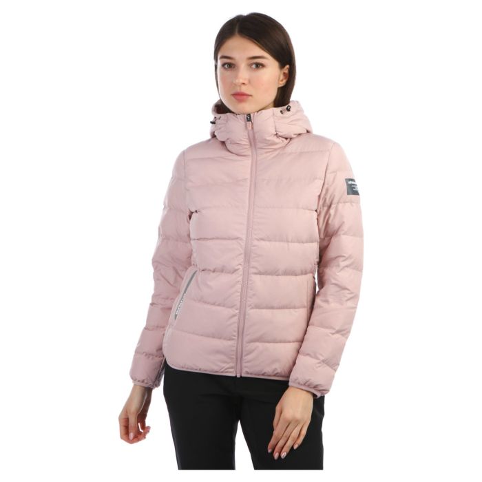 Куртка женская Anta 86847948-2 спортивная пуховая короткая с капюшоном розовая 