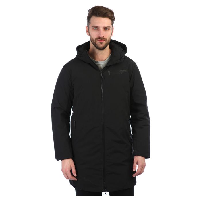 Куртка мужская Anta 85849977-2 пуховая удлинённая с капюшоном черная 