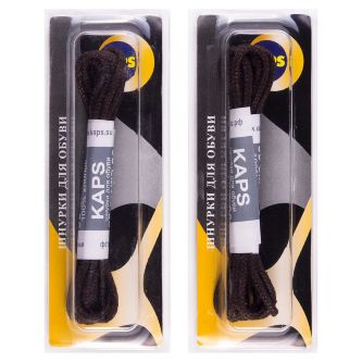 Шнурки Kaps Круглые Вощёные Тонкие Коричневые 90 См (на 10-12 отверстий) 116090/24