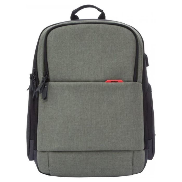 Рюкзак молодежный GRIZZLY RQ-921-1/1 мужской с отделением для ноутбука и USB удлинителем оливковый 