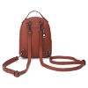 Рюкзак кожаный OrsOro DW-824/4 женский на молнии с одним отделением коричневый - Рюкзак кожаный OrsOro DW-824/4 женский на молнии с одним отделением коричневый