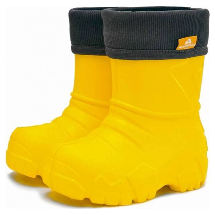 Сапоги резиновые Nordman Kids 111-Y06 со съемным флисовым утеплителем желтые 
