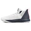 Кроссовки для баскетбола мужские Under Armour Ua Jet Mid White / Midnight Navy / Red 3020623-102 высокие баскетбольные белые - Кроссовки для баскетбола мужские Under Armour Ua Jet Mid White / Midnight Navy / Red 3020623-102 высокие баскетбольные белые