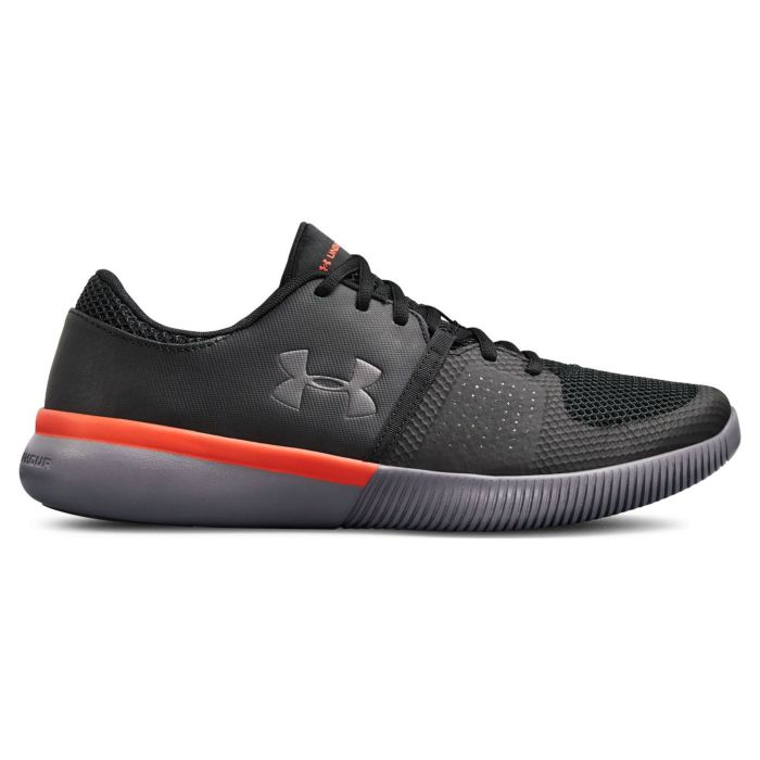 Кроссовки мужские Under Armour Ua Zone 3 Nm Black / Radio Red / Charcoal 3020753-001 низкие кожаные черные 