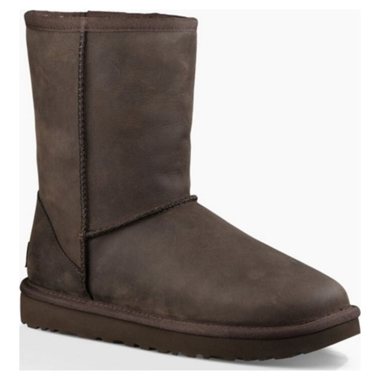 Ugg classic short leather discount waterproof boot