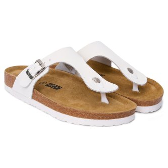 Пантолеты NCF Helen кожаные белые