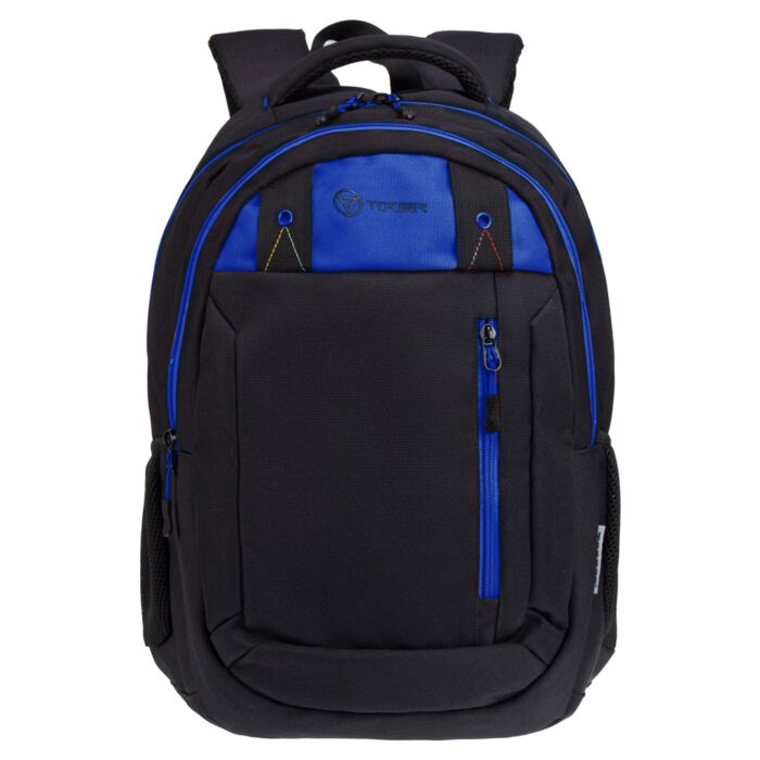 Рюкзак школьный Torber T5220-22-BLK-BLU черный 