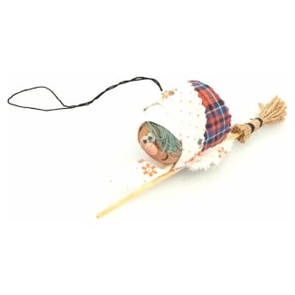 Игрушка подвесная Бабка Ёжка, ручная работа