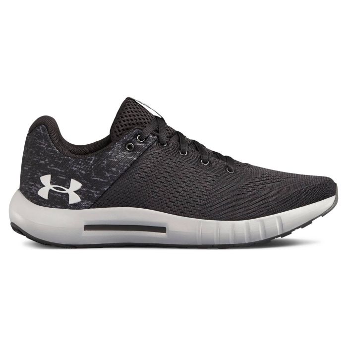 Кроссовки женские Under Armour Ua W Micro G Pursuit Fbr Opt Black / Graphite / Steel 3021149-001 низкие текстильные черные 