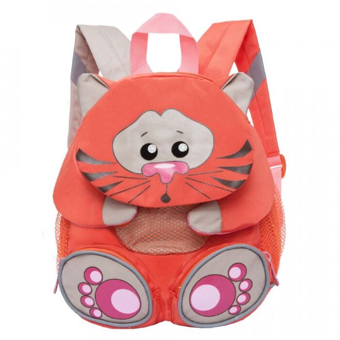 Рюкзак детский GRIZZLY RS-898-2/1 для детей с укрепленной спинкой кот 